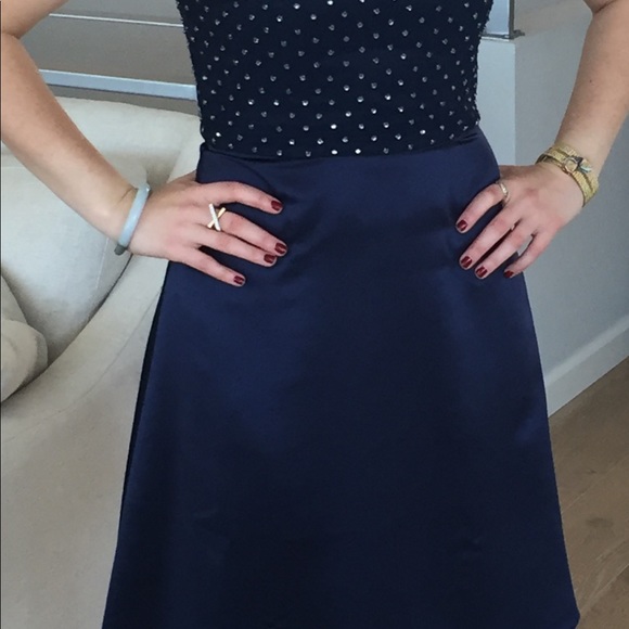 SOLD Reiss Mari crystal embellished navy dress, 4 - Picture 5 of 8